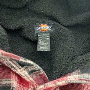 Dickies Men’s XL flannel hooded jacket
